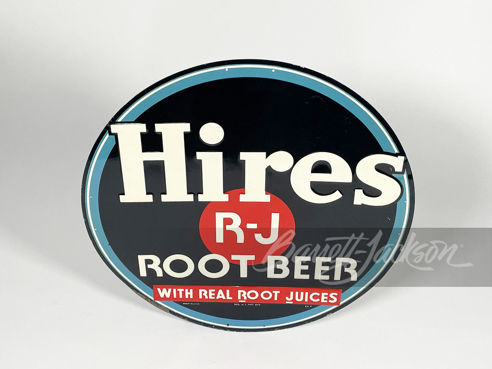 NOS 1930s HIRES R-J ROOT BEER TIN SIGN