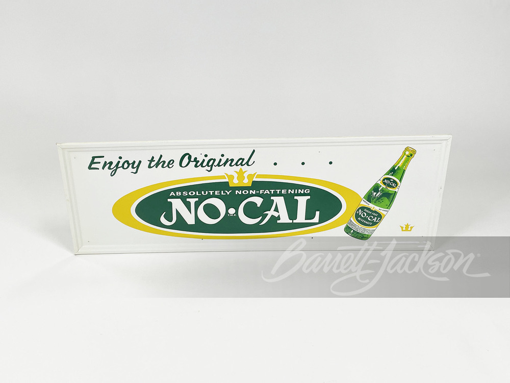 NOS LATE 1950s-EARLY '60s "NO-CAL" SODA TIN SIGN