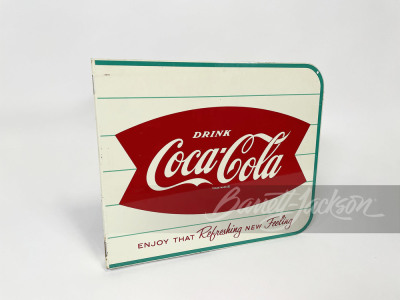 LATE 1950S-EARLY '60S COCA-COLA TIN FLANGE SIGN - 2