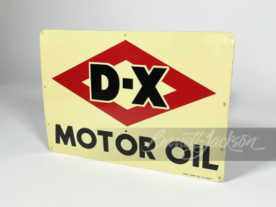 NOS 1950s DX MOTOR OIL TIN SIGN