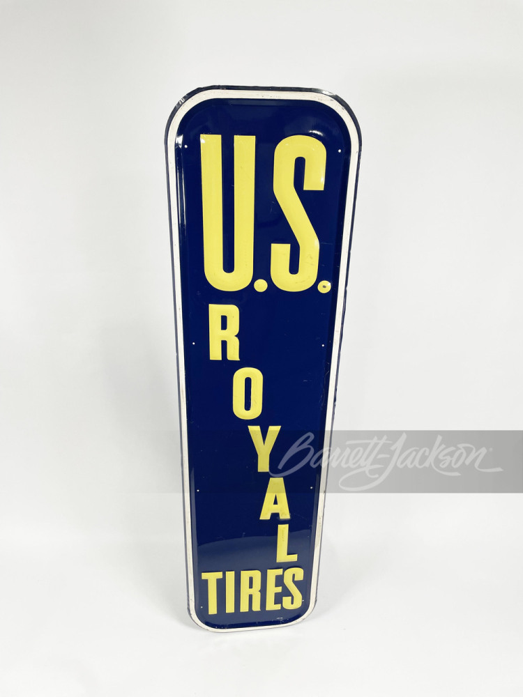 1949 US ROYAL TIRES TIN SIGN