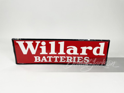 NOS 1956 WILLARD BATTERIES TIN SIGN