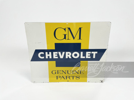 EARLY 1960s GM CHEVROLET GENUINE PARTS TIN SIGN