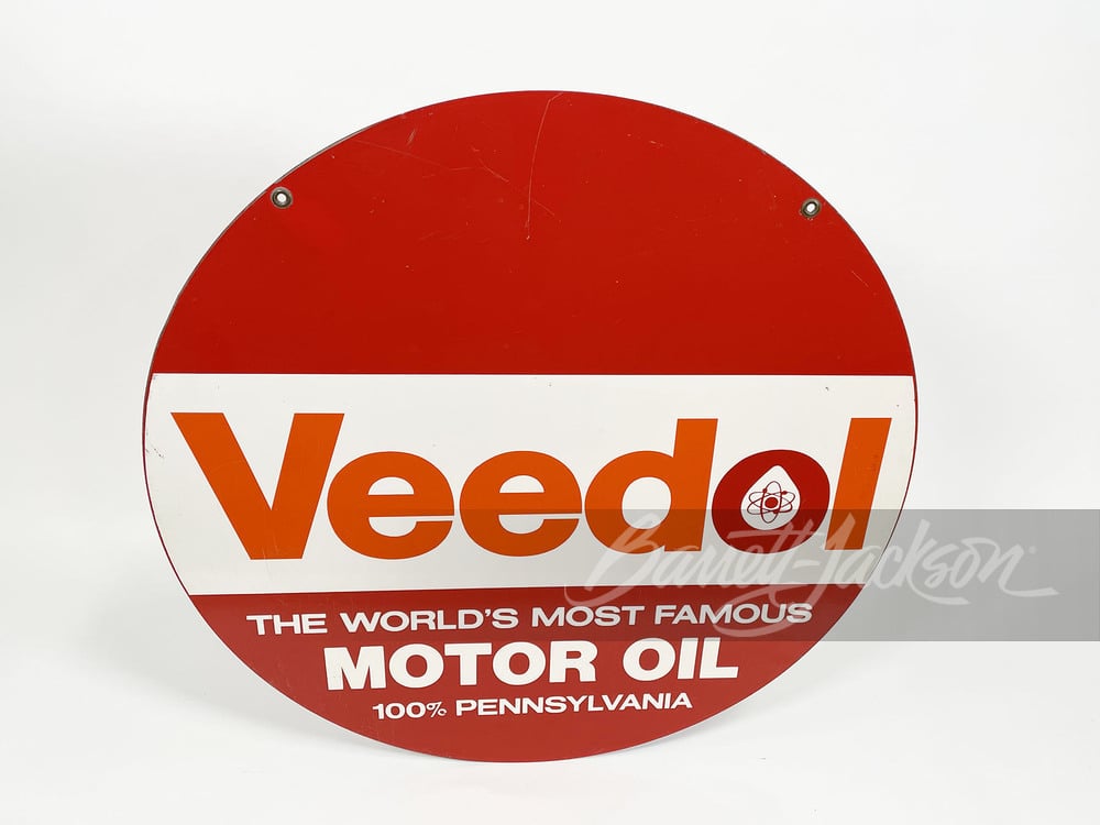 1960s VEEDOL MOTOR OIL TIN SIGN