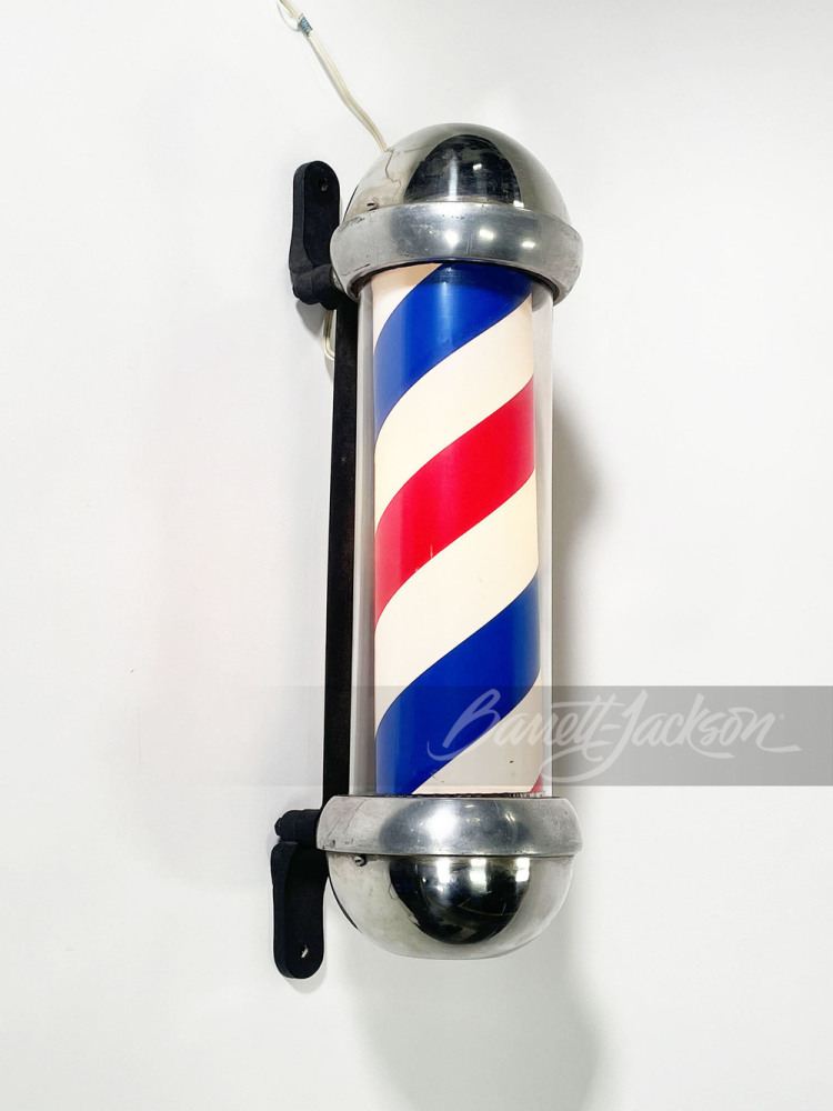 1950S LIGHT-UP CHROME BARBER POLE BY MARVY