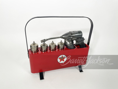 CIRCA 1930S-40S TEXACO OIL GREASE GUN RACK