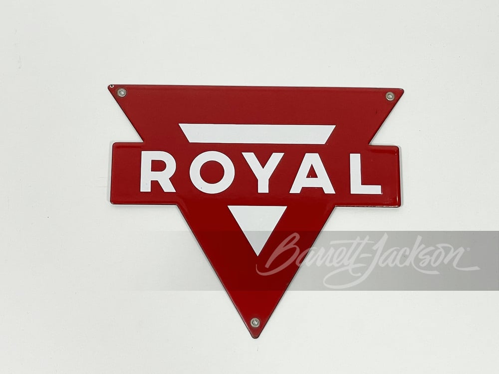 1950S CONOCO ROYAL GASOLINE PORCELAIN PUMP PLATE SIGN