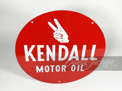 NOS VINTAGE KENDALL MOTOR OIL TIN SIGN