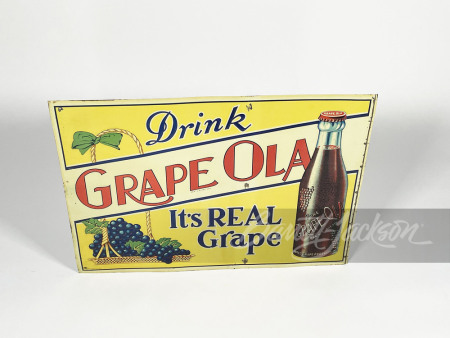 1920s GRAPE OLA TIN SIGN