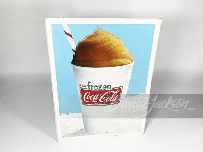 1960s ENJOY FROZEN COKE TIN SIGN