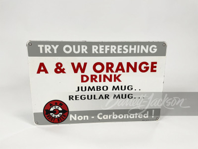 1950s A&W ORANGE DRINK TIN SIGN