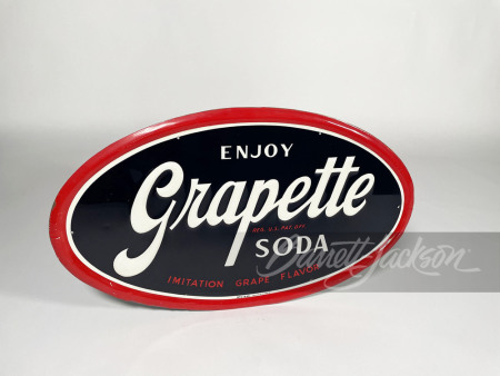 NOS 1949 GRAPETTE SODA TIN SIGN