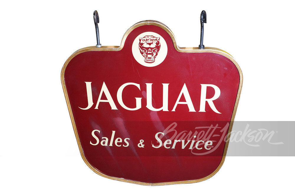 EARLY 1950s JAGUAR AUTOMOBILES PORCELAIN SIGN