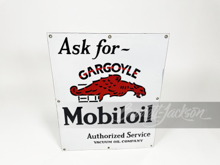 NOS 1920s GARGOYLE MOBIL OIL PORCELAIN SIGN