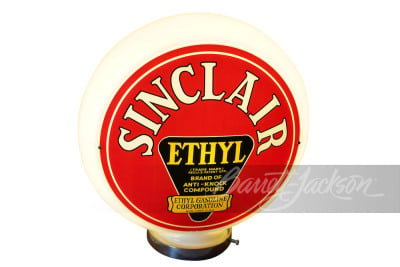 CIRCA 1930s SINCLAIR ETHYL GAS PUMP GLOBE