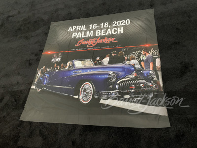 2020 BARRETT-JACKSON PALM BEACH AUCTION EVENT STAGE PROMOTIONAL BANNER.