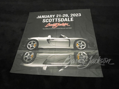 BARRETT-JACKSON SCOTTSDALE 2023 AUCTION EVENT STAGE PROMOTIONAL BANNER.