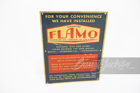 1930S STANDARD OIL FLAMO NATURAL GAS TIN SIGN