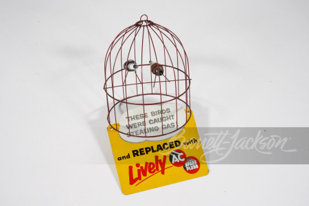 LATE 1940S-EARLY '50S AC SPARK PLUGS BIRDCAGE-THEMED METAL DISPLAY