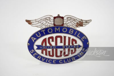 1920S AUTOMOBILE SERVICE CLUB UNITED STATES ENAMEL RADIATOR BADGE