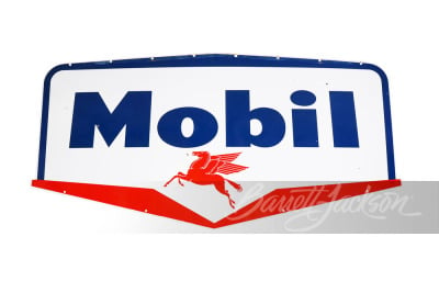 LARGE LATE 1950S MOBIL OIL PORCELAIN SIGN - 2