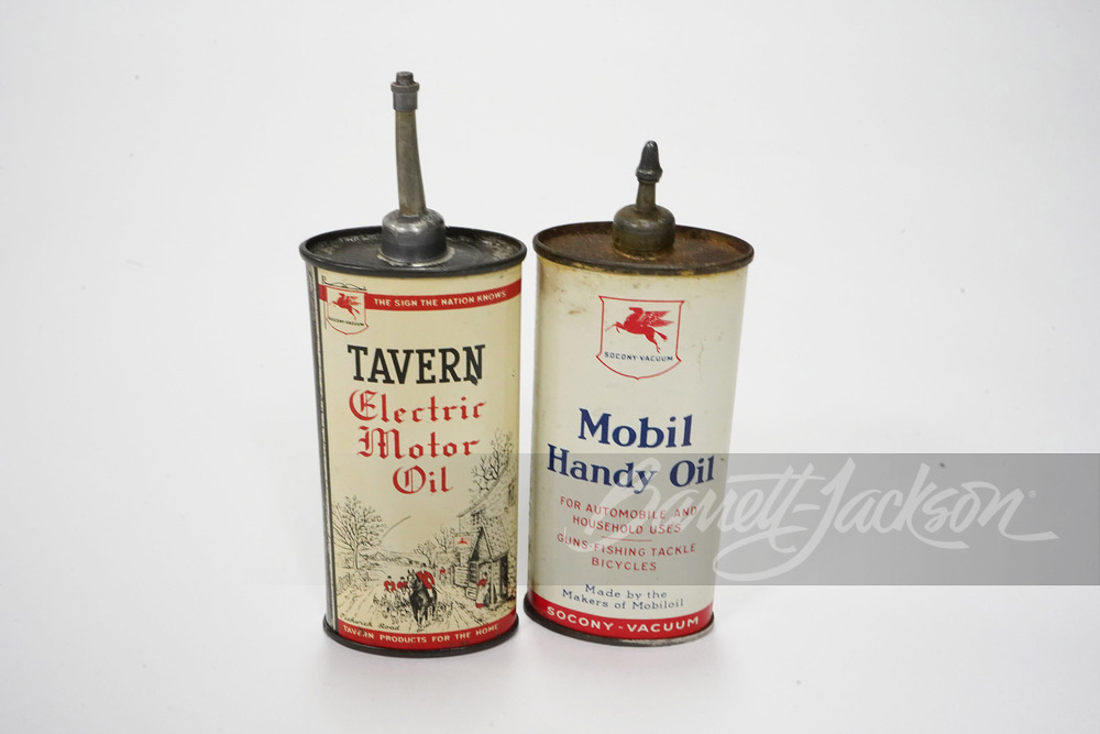 TWO 1940s MOBIL OIL SOCONY-VACUUM HANDY OILERS