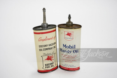 TWO 1940s MOBIL OIL SOCONY-VACUUM HANDY OILERS - 2