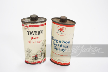 TWO 1940S MOBIL 4-OUNCE PRODUCT TINS