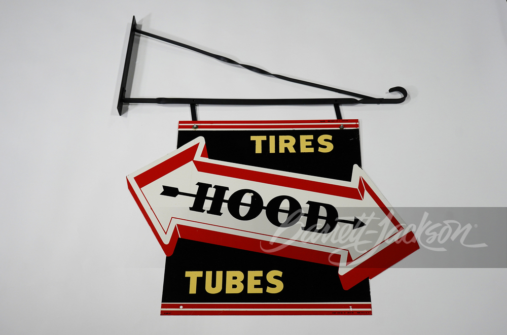 1954 HOOD TIRES TIN SIGN