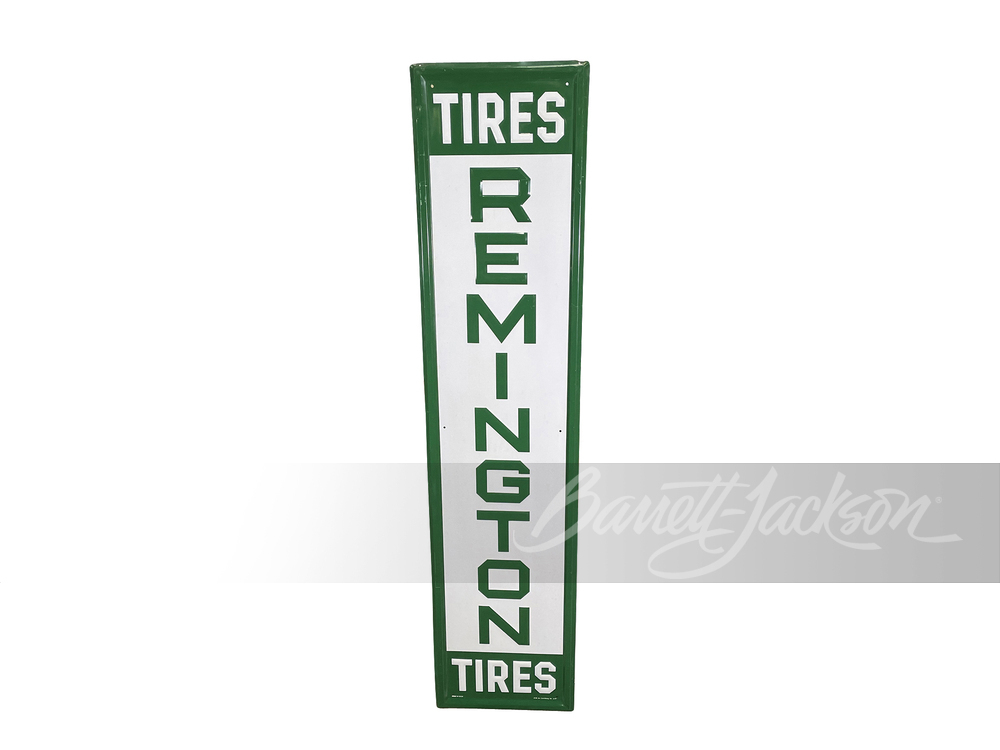 1970S REMINGTON TIRES TIN SIGN