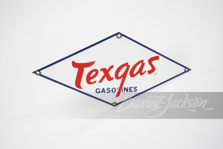 1950S TEXGAS GASOLINES PORCELAIN SIGN