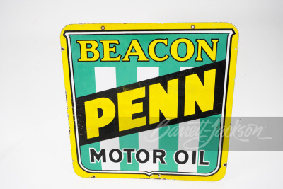 CIRCA 1930S BEACON PENN MOTOR OIL PORCELAIN SIGN - 2