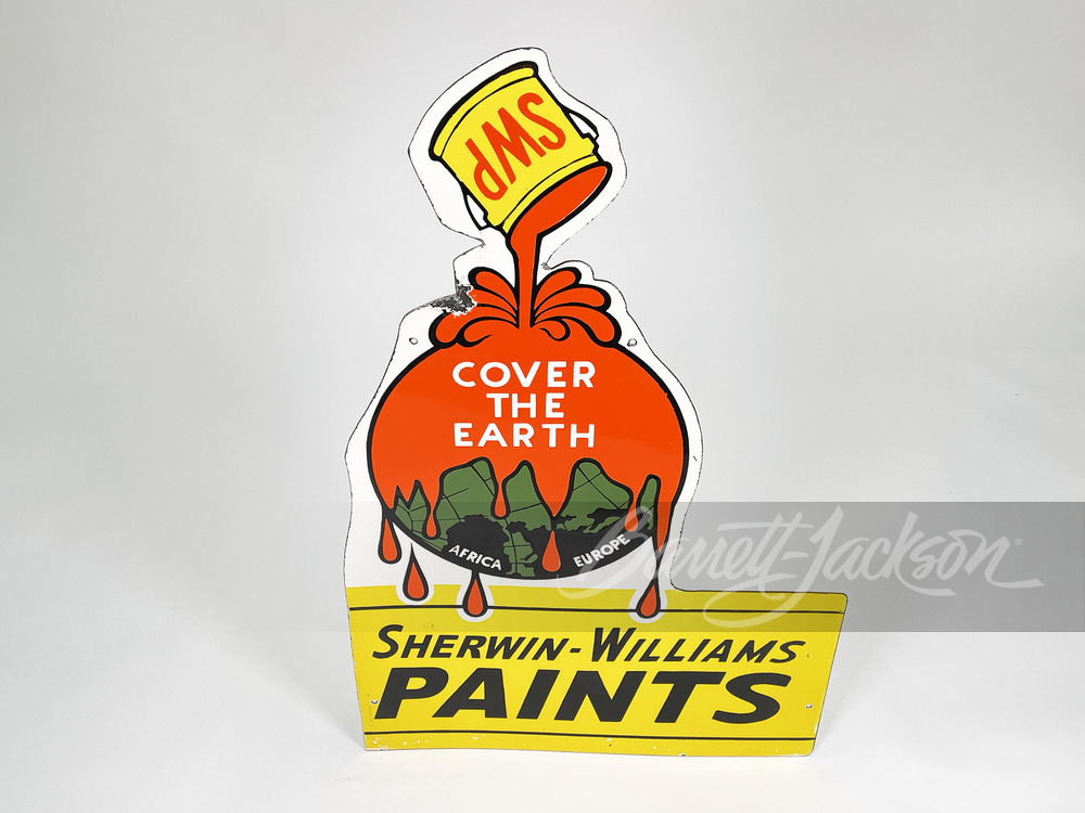 1950S-60S SHERWIN WILLIAMS PAINTS PORCELAIN SIGN