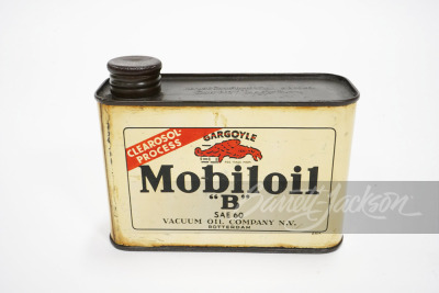 1930S GARGOYLE MOBILOIL "B" SOLDER-SEAMED TIN