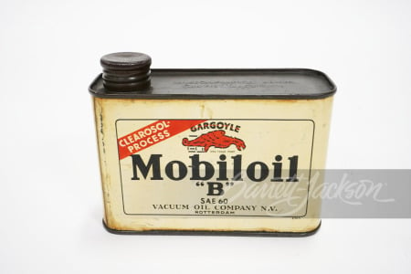 1930S GARGOYLE MOBILOIL "B" SOLDER-SEAMED TIN