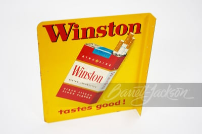 LATE 1950S-EARLY '60S WINSTON CIGARETTES TIN FLANGE SIGN - 2