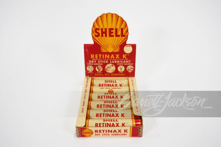 1940S-50S SHELL OIL REDINAX K LUBRICANT DISPLAY