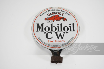 1920S MOBILOIL "CW" PORCELAIN LUBESTER SIGN