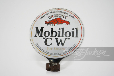 1920S MOBILOIL "CW" PORCELAIN LUBESTER SIGN - 2