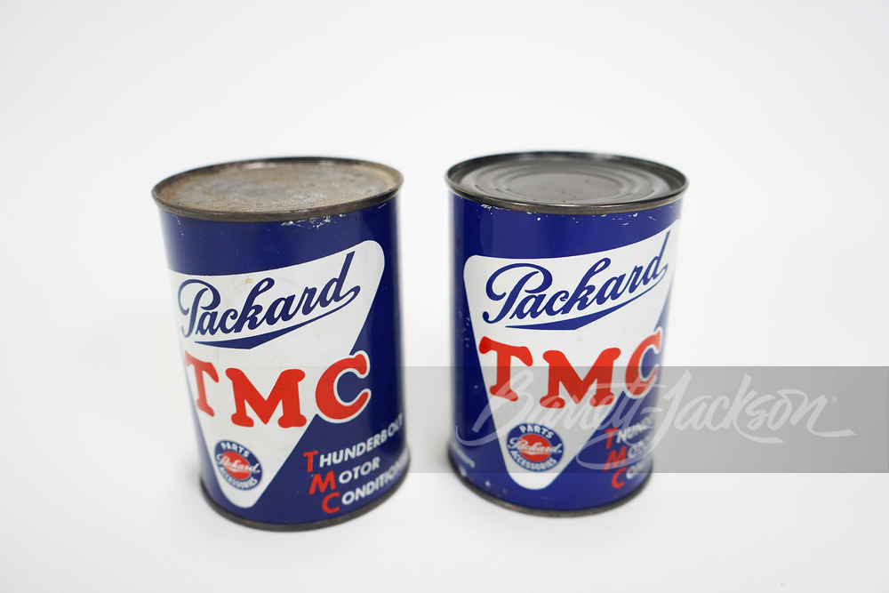 LOT OF TWO 1940S PACKARD THUNDERBOLT MOTOR CONDITIONER TINS