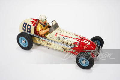 LARGE 1950S TIN-LITHO FRICTION INDY CAR RACER