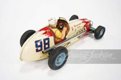 LARGE 1950S TIN-LITHO FRICTION INDY CAR RACER - 2