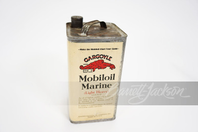 1920S GARGOYLE MOBILOIL MARINE 1-GALLON TIN - 2