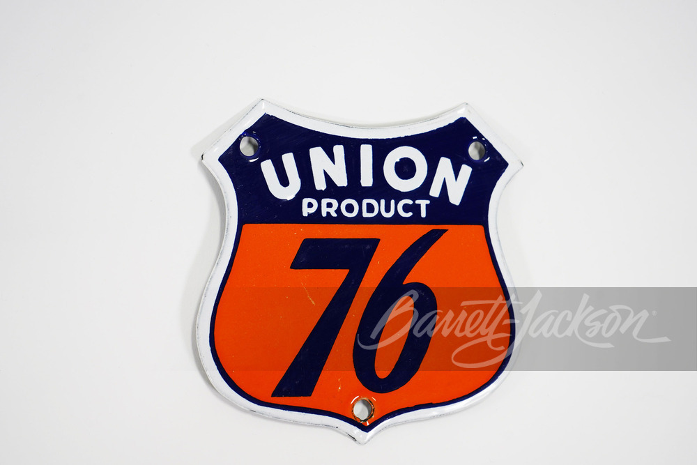 EARLY UNION 76 PORCELAIN LUBESTER SIGN