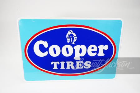 LARGE VINTAGE COOPER TIRES TIN SIGN