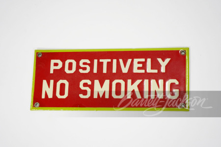 1920S-30S ASSOCIATED GASOLINE "POSITIVELY NO SMOKING" PORCELAIN SIGN