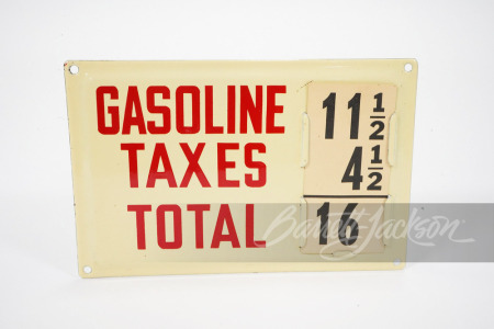 1920S TIDE WATER ASSOCIATED GASOLINE PORCELAIN SIGN