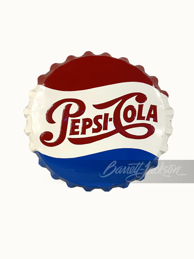 1950S PEPSI-COLA TIN SIGN