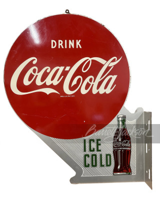 EARLY 1950S COCA-COLA TIN FLANGE SIGN - 2