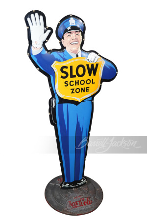 LIMITED-EDITION COCA-COLA POLICEMAN SCHOOL ZONE SIGN